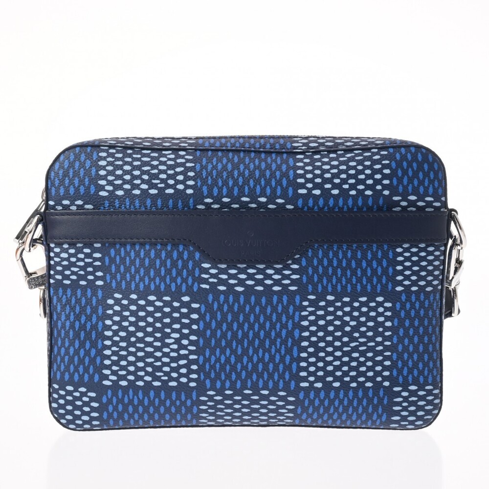 Louis Vuitton Damier Heritage Trio Messenger Bag Blue Canvas Shoulder